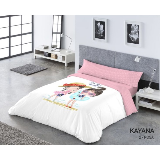 FUNDA NORDICA PASATA - KAYANA ROSA