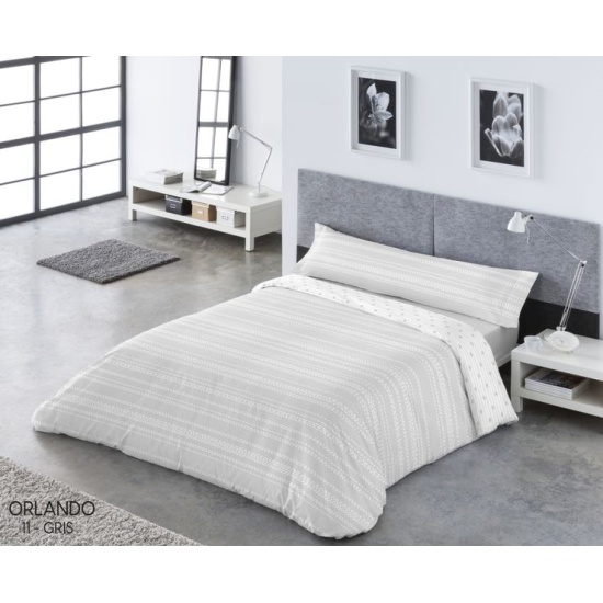 FUNDA NORDICA PASATA - ORLANDO GRIS