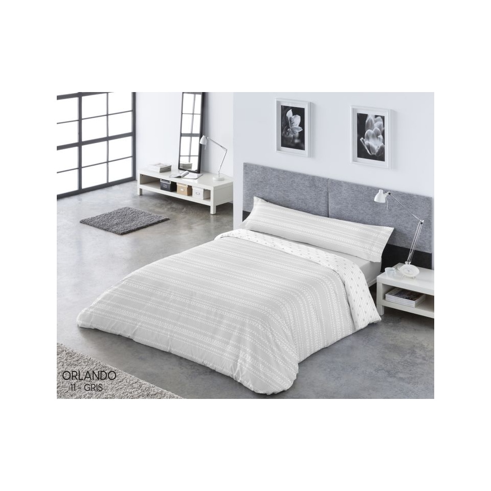 FUNDA NORDICA PASATA - ORLANDO GRIS