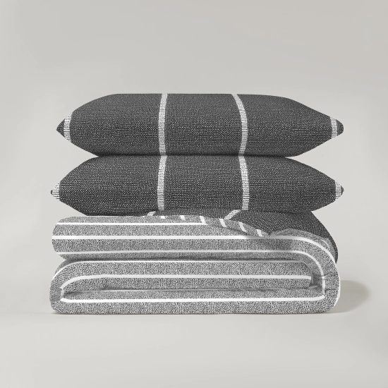 FUNDA NORDICA PASATA - ENEKO GRIS OSCURO