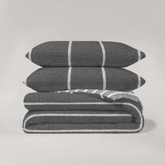 FUNDA NORDICA PASATA - ENEKO GRIS OSCURO