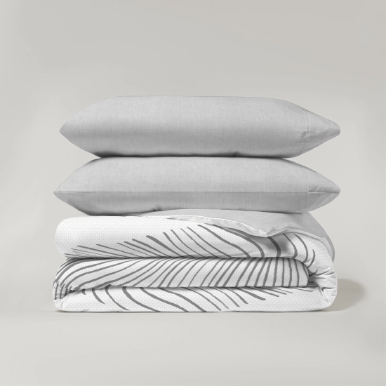 FUNDA NORDICA PASATA - LANA GRIS