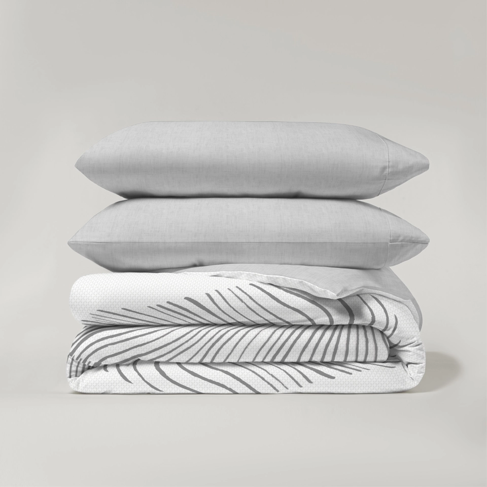 FUNDA NORDICA PASATA - LANA GRIS
